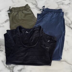 Zyia Everywhere Pants Size Small Olive and Navy